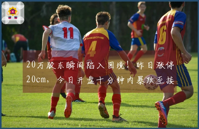 20万股东瞬间陷入困境！昨日涨停20cm，今日开盘十分钟内暴跌至接近跌停！